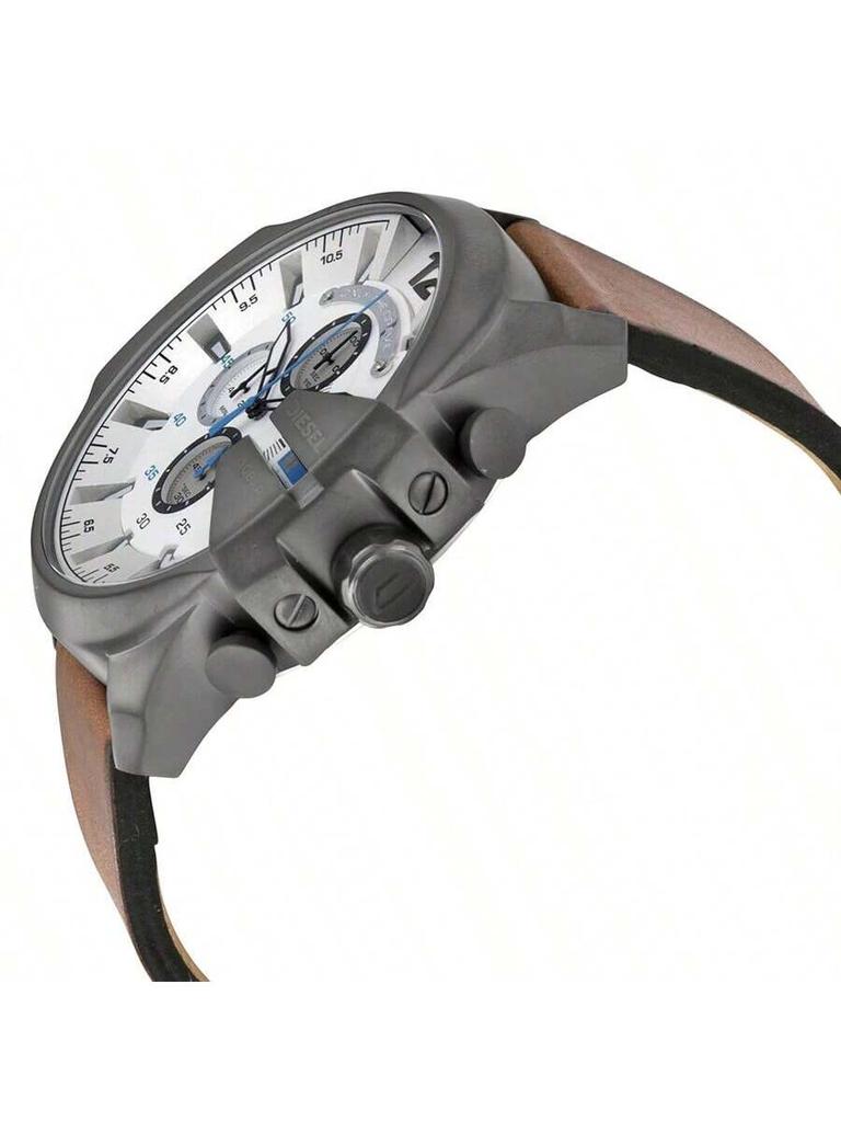 Мужские кварцевые часы Meg's Classic Casual DZ4280 - Часы с круглым циферблатом и кожаным ремешком - Идеальный подарок на дни рождения или праздники.