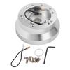5 6 Hole Steering Wheel Short Hub Adapter Aluminum Replacement for JEEP Wrangler 1976?1995 Silver