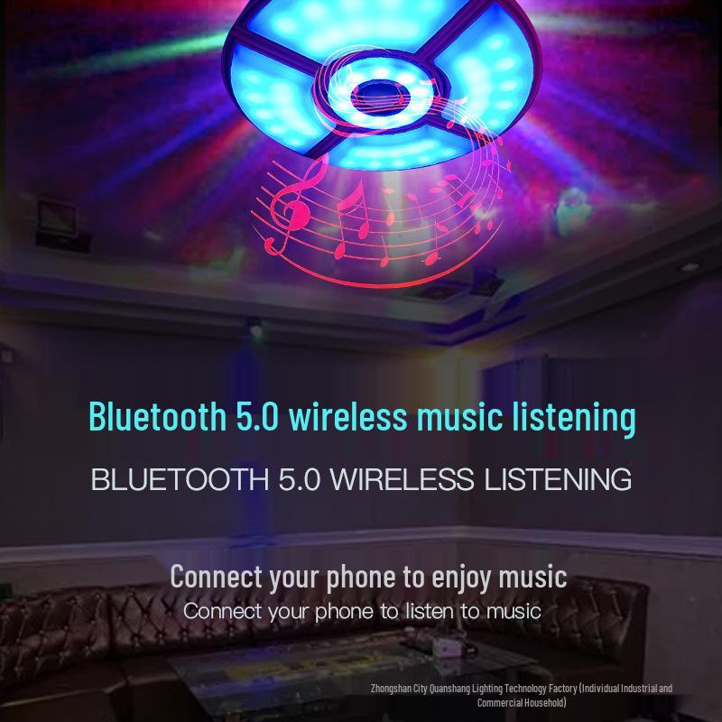 Cross-Border Bluetooth LED Atmosphere Light with Remote & Music Control - Dreamy Color UFO Stage Light