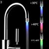Светодиодный светильник, головка смесителя, меняющий цвет, датчик температуры, насадка для воды, кухонный кран