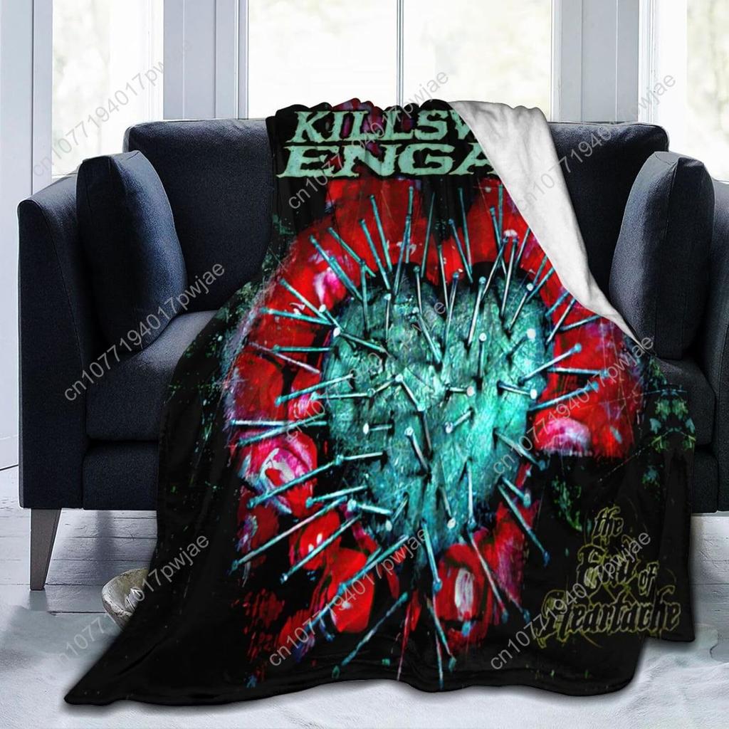 Плед Killswitch Rock Band Engage Флисовый Плед Пледы для Дивана Размер Queen Для Всех Сезонов Мягкие Пледы для Дивана Дышащий