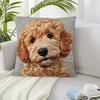 Dog Pillow Cover Imitation Embroidery Puppy Pillowcase Throw Pillow Cover with Hidden Zipper for Car Home Bedroom Couch Sofa Decor