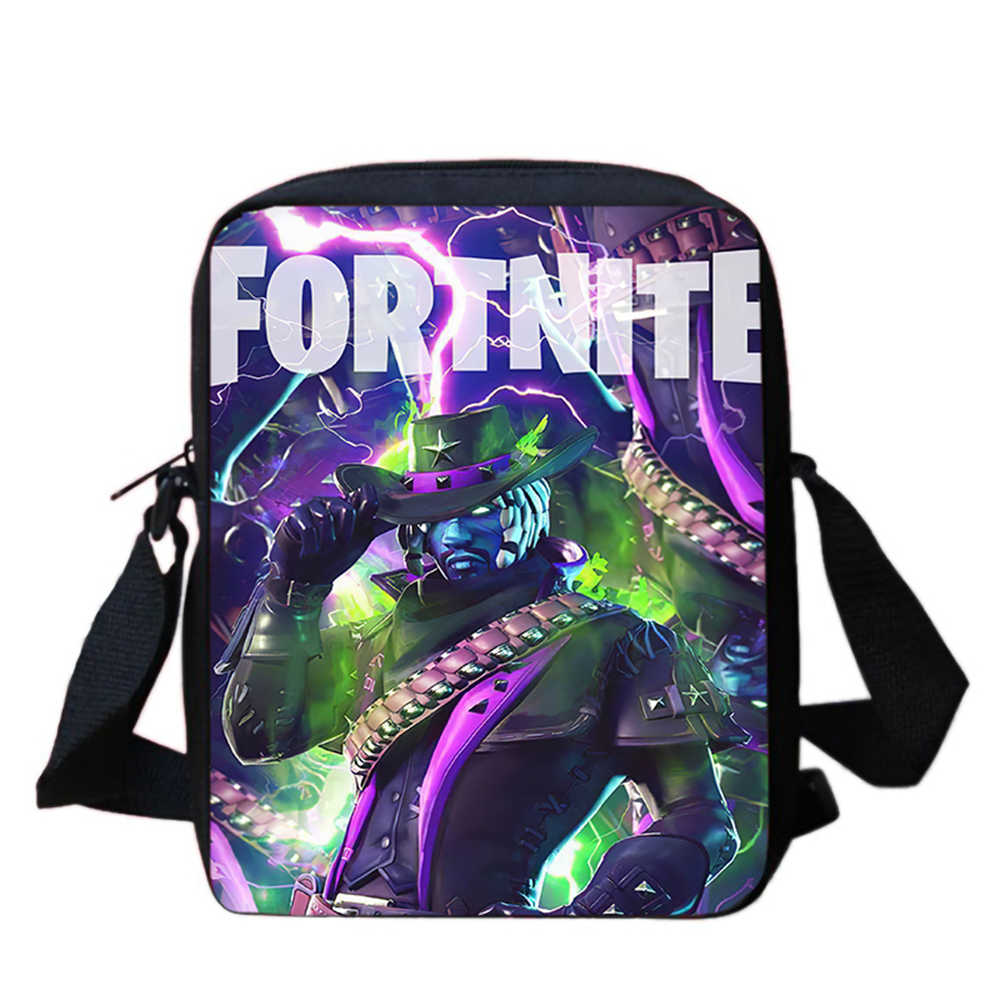 Милая мультяшная сумка через плечо Fortnite, Унисекс, Для детей 5-8 лет, Легкая сумка-органайзер с принтом для начальной школы