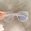 Ретро прозрачные очки, большая круглая оправа, анти-синие легкие очки, женские модные компьютерные очки, новые поддельные очки