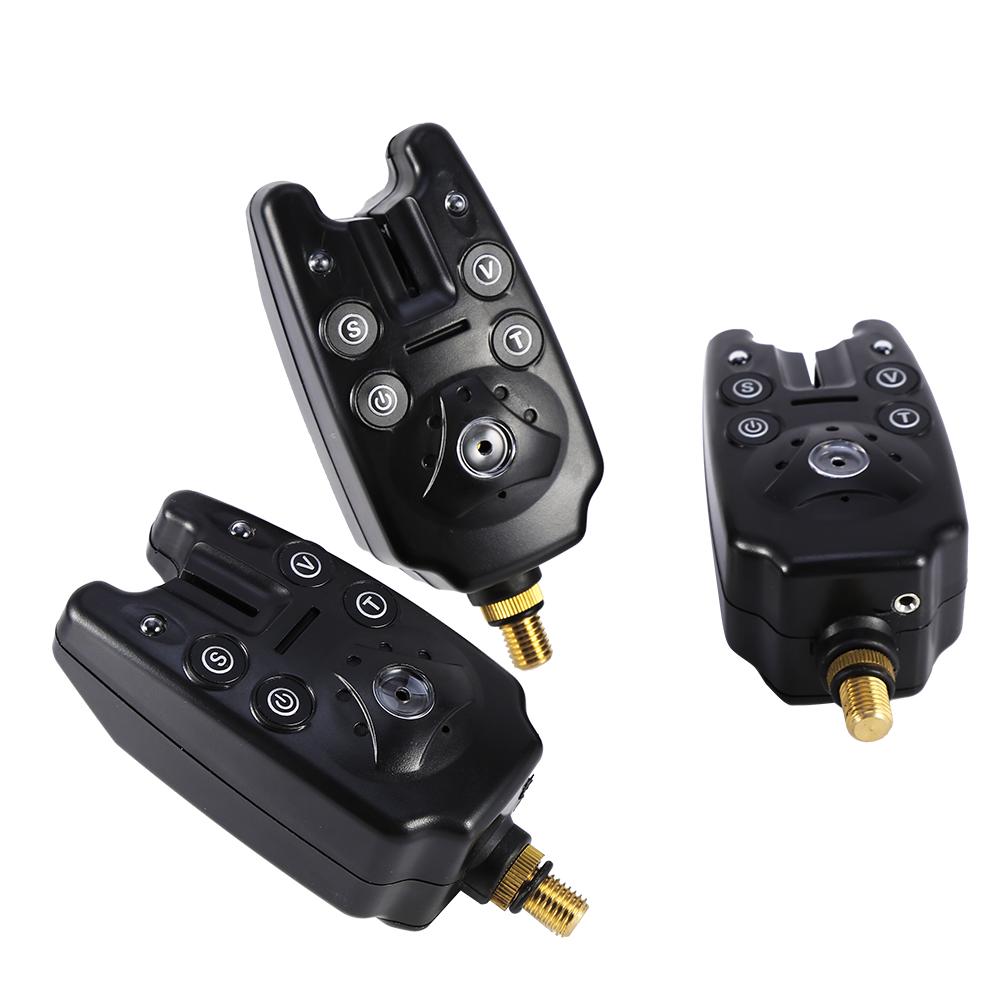 Набор из 3 шт. Беспроводной сигнализатор поклевки, светодиодные свингера, чувствительный сигнал, звук, колокольчик поклевки