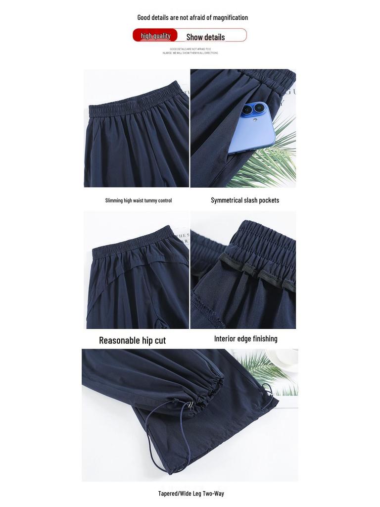 Женские летние быстросохнущие брюки для хайкинга 2025 года с защитой от солнца, манжетами, карманами карго и прямым кроем