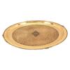 12" Shining Beautiful Flower Design Brass Plate Thali - Dinnerware Decorative Gift Item Tableware