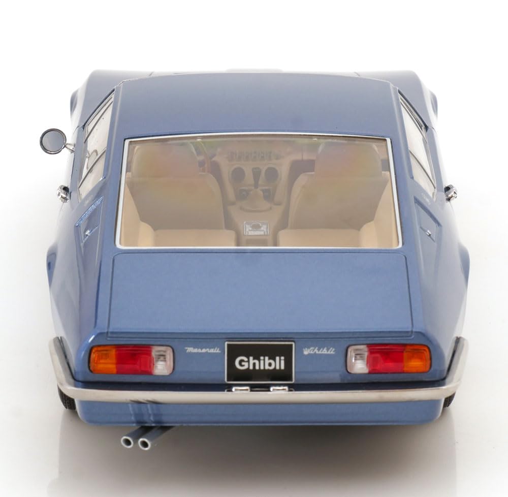 KK Scale Scale Maserati Ghibli Coupe 1969 Blue Finished Product 1/18 Metallic, (KKDC181271)