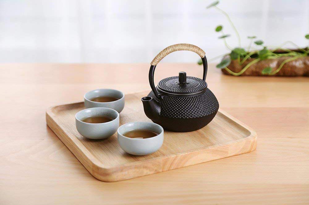 HwaGui Iron Kettle Teapot Hail Kettle Open Fire Iron Replenishment Small Size IH Compatible Hail 300ml [Japan Only]
