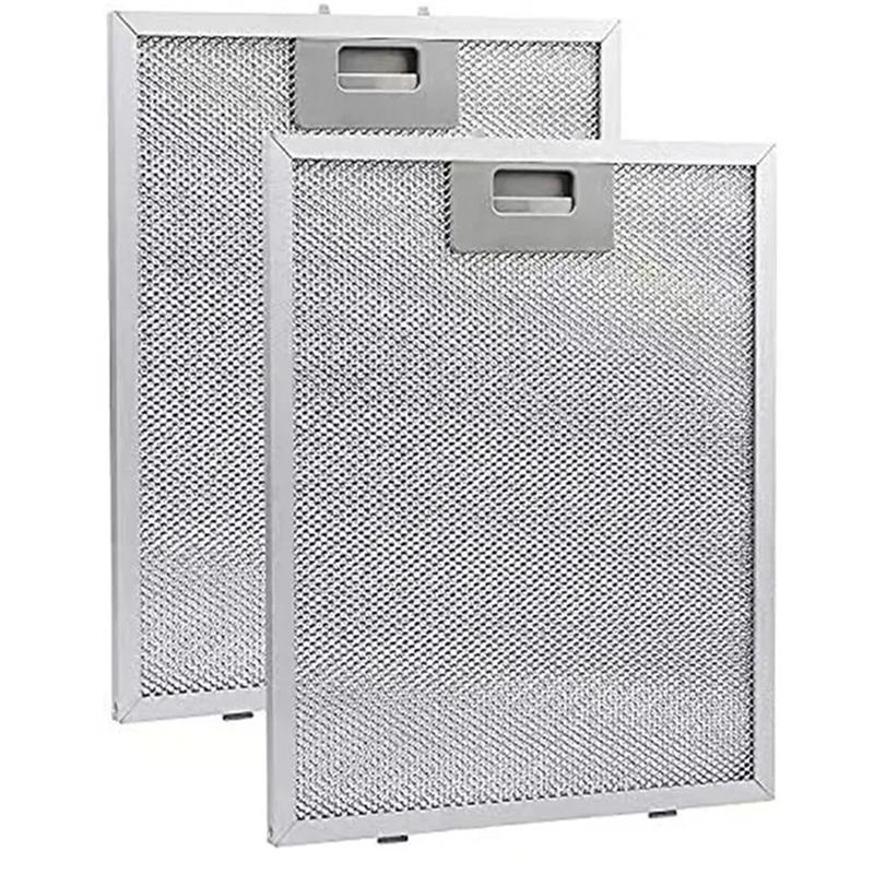 A01F-2PCS Cooker Hood Filters Metal Mesh Extractor Vent Filter 320X260mm Kitchens Hoods Oil Filter Range Hood Grease