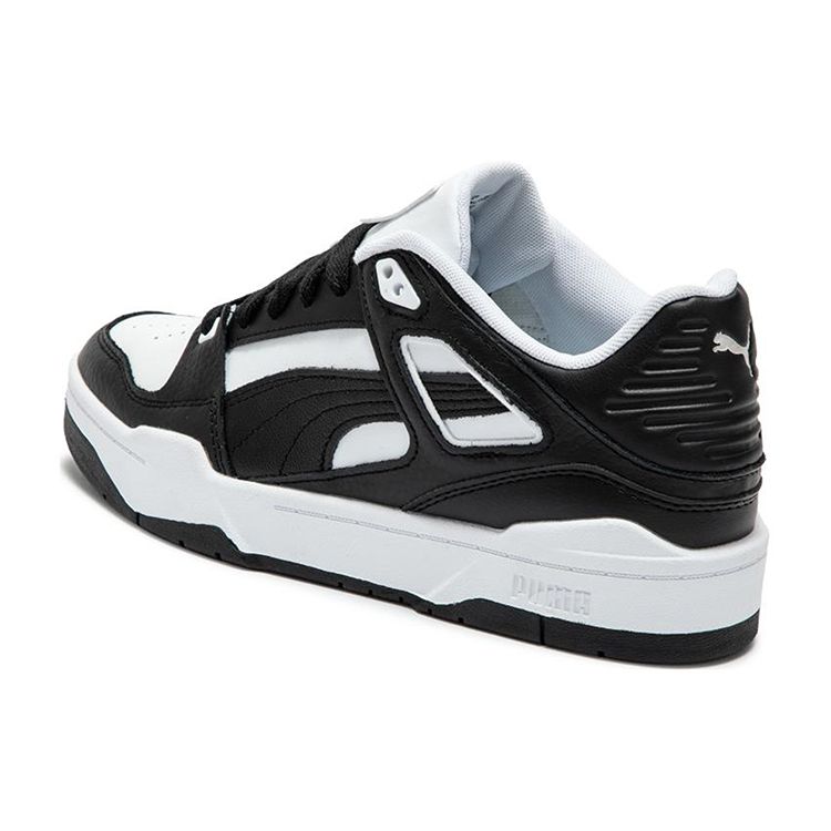 Puma Slipstream Leather Fabric Synthetic Leather Non-Slip Wear-Resistant Low-Top Sneakers Unisex Sneakers Black White 387544-26