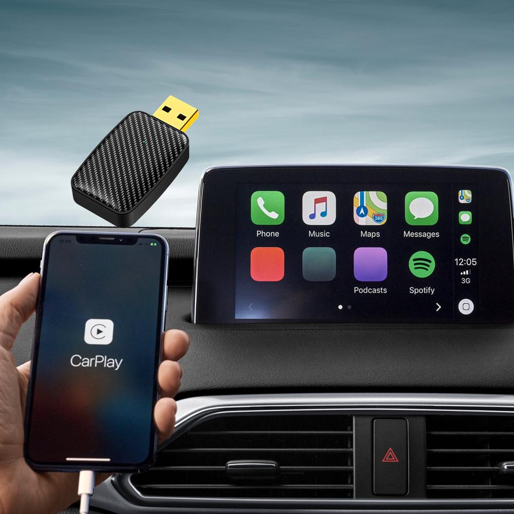 Беспроводной адаптер Carplay Android Auto Беспроводной ключ Carplay Plug and Play Голосовой помощник для автомобилей с проводным CarPlay Android Auto
