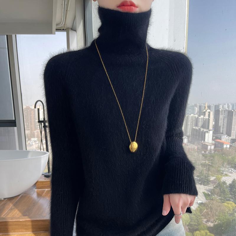 Женский кашемировый свитер Qinghe кашемир 30% кашемир 30% норка 30% шерсть 10% нейлон Женский осенне-зимний толстый кашемировый свитер мягкий и теплый