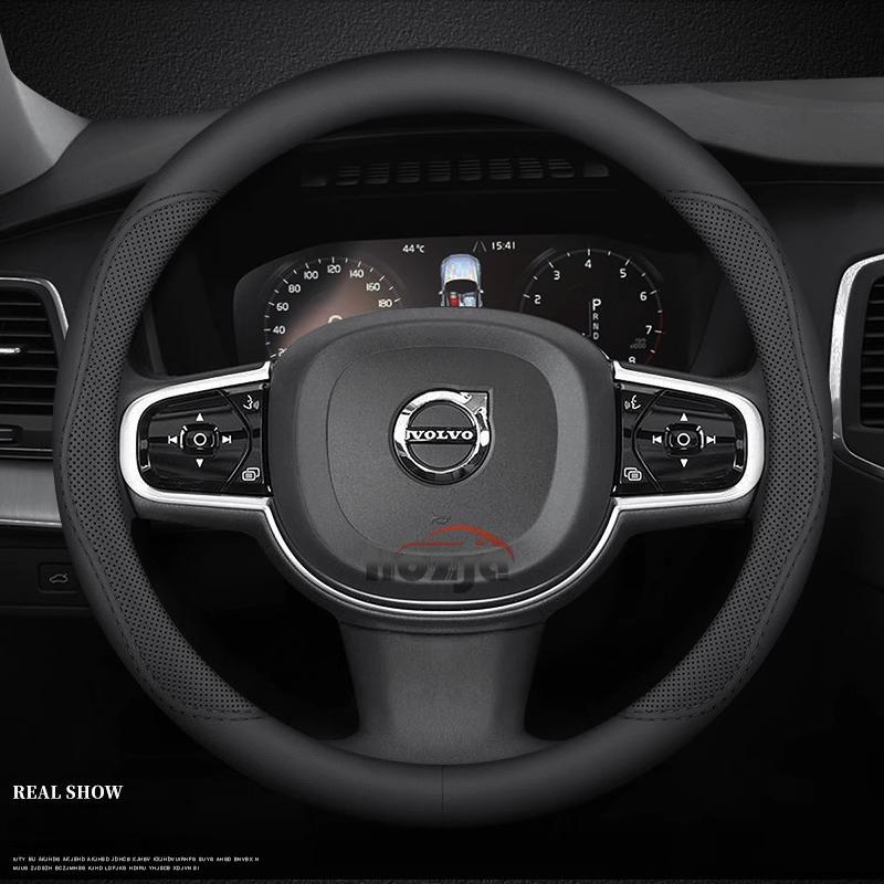 Кожаная накладка на руль автомобиля для Volvo XC90 S90 XC60 V90 V60 B4 B5 B6 T4 T5 T6 T8 D4 D5 2012 -2025 Автоаксессуары