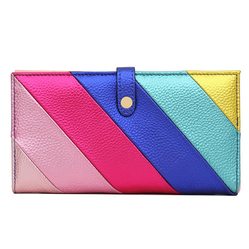 Card Holder Women's Wallet Female Student ID Long Anti-Theft Swiping Clutch High Sense Pu Card Holder Cute Coin Purse