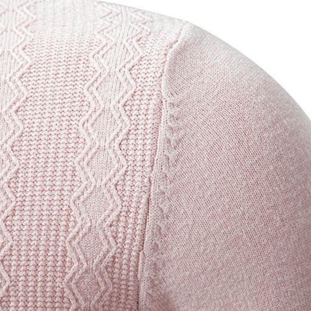 Men's Casual Solid-color High-collar Knitted Sweater, Men's Warm Base Knitted Pullover Sweater