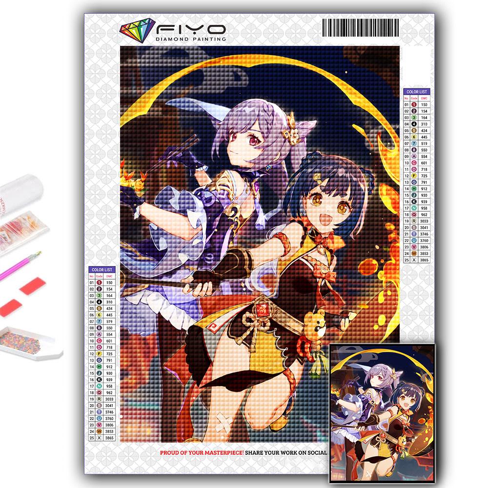 Алмазная картина Genshin Алмазная мозаика Ремесло Алмазная вышивка Картина