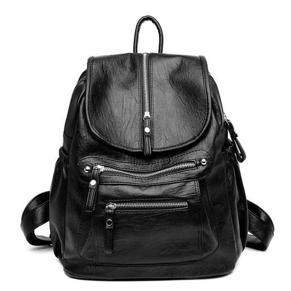 Women High Quality Leather Backpacks Vintage Female Shoulder Bag Travel Ladies Backpack School Bags
