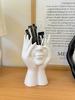 Original Nordic Abstract Face Artistic Makeup Brush Organizer Dresser Top Eye Shadow Eyebrow Pencil Brush Pen Holder Shelf