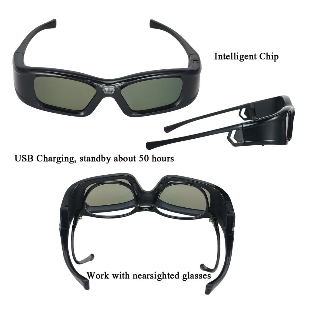 GL410 3D Glasses for Projector Full HD Active DLP Link for Optama           DLP Link Projectors