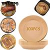 Одноразовые бумажные вкладыши для фритюрницы - 100 шт. 6,3-дюймовые круглые антипригарные пергаментные бумажные вкладыши, маслостойкие, водостойкие
