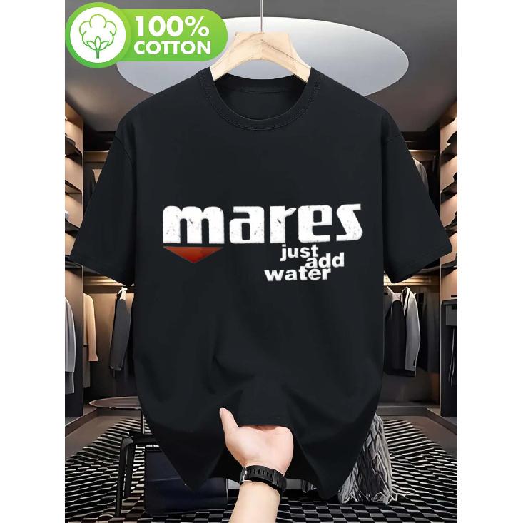 Мужская футболка Mares Just Add Water - Быстросохнущая спортивная футболка, Большой размер для высоких, Машинная стирка, Повседневная футболка для спортзала,