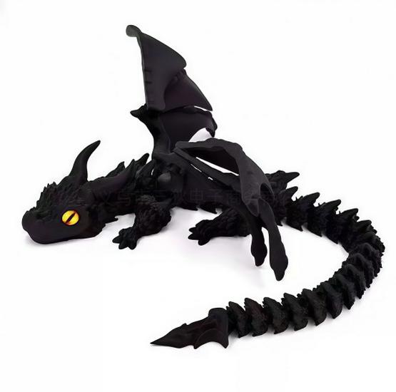 3D-печатная шарнирная большая летающая фигурка дракона с рогами, ornament, игрушка, подарок