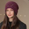New Women Winter Hat Street Fashion Warm Beanie Hat For Female Casual Flowers Decoration Knitted Hat