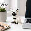 Horror-themed Decor Mummy Black Cat Resin Figurine, Halloween Kitten Statue with Big Eyes & Wrapped Bandages, Sculpture Cute Desk Shelf Ornament