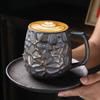 Ceramic Large-capacity Mug Retro Coarse Pottery Coffee Cup High-end Exquisite Latte Cup Design Sense Niche Water Cup