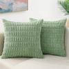Green Corduroy Cushion Cover 50x50cm Square Striped Pillow Cover Soft Cushion Cover 45x45CM Luxury Decor Pillow Cases for Sofa