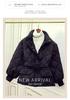 Women Short Medium Length Down Jacket Winter Warm Stand Collar Solid Color Casual Outerwear Coat