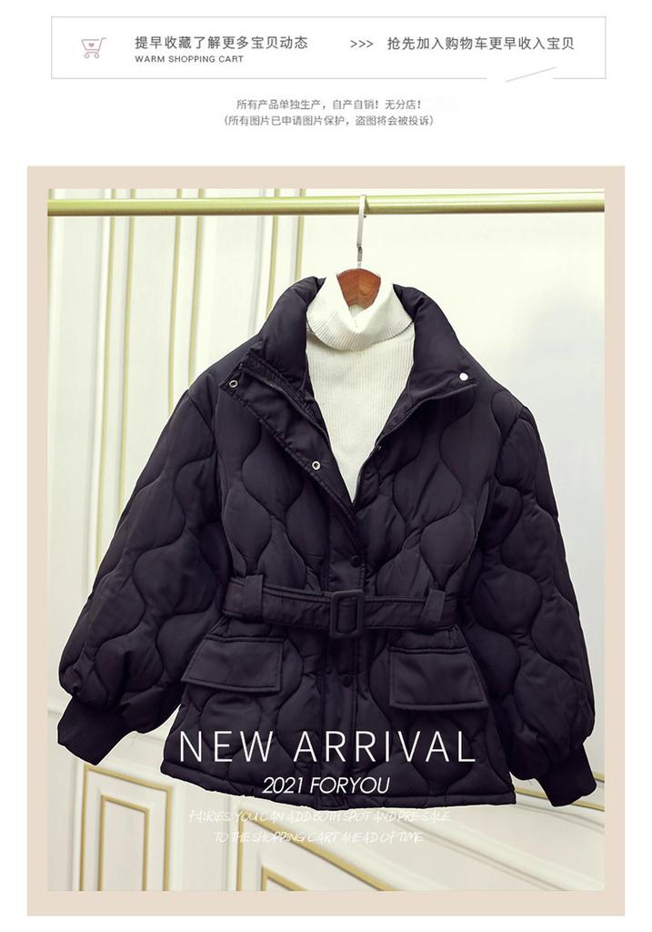Women Short Medium Length Down Jacket Winter Warm Stand Collar Solid Color Casual Outerwear Coat