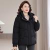 Women's Short Winter New Style Fashionable Mother's Cotton Jacket Down Cotton Coat Middle-aged Loose Coat