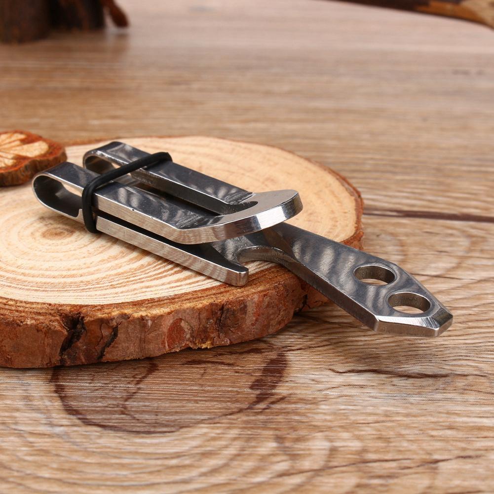 Новый зажим для денег EDC, брелок из нержавеющей стали, вешалка на ремень, открывалка для бутылок пива