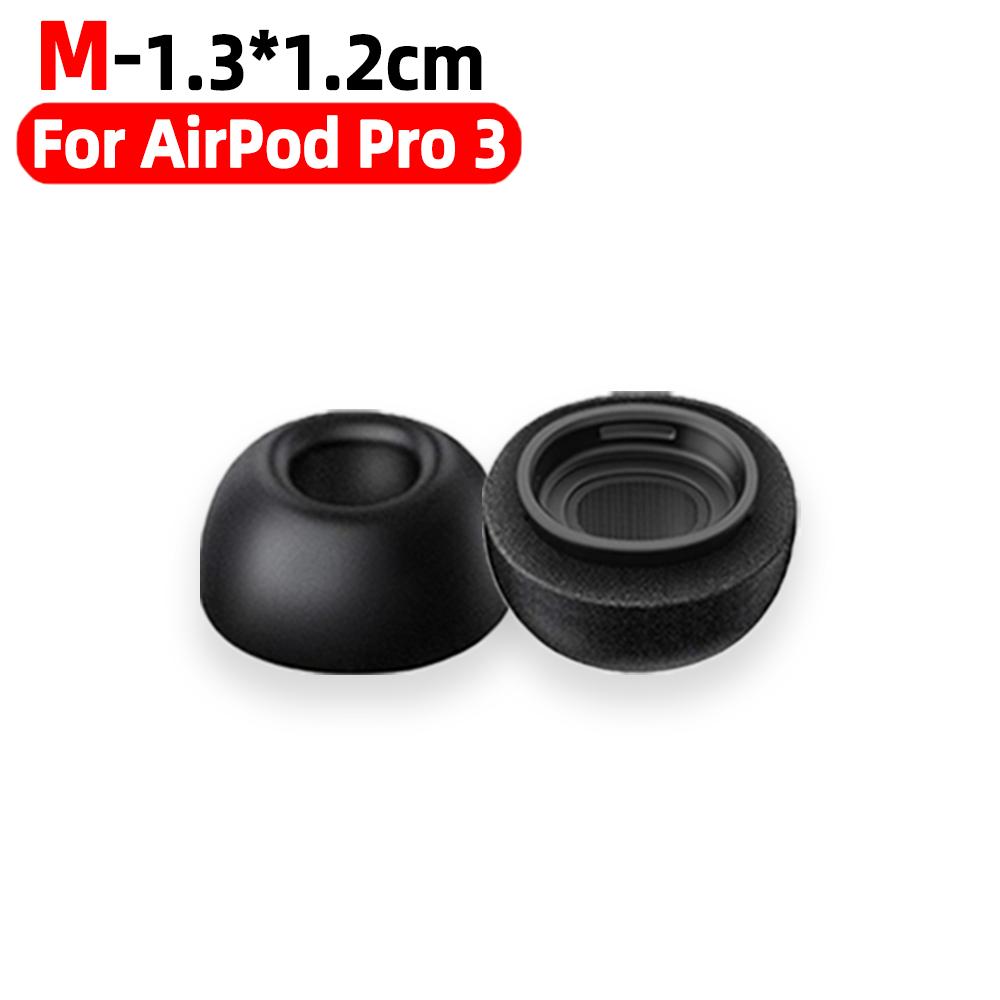Амбушюры из пены с эффектом памяти для AirPods Pro 3 Противоскользящие ушные вкладыши Мягкая губка Замена амбушюр S/M/L для AirPods Pro3