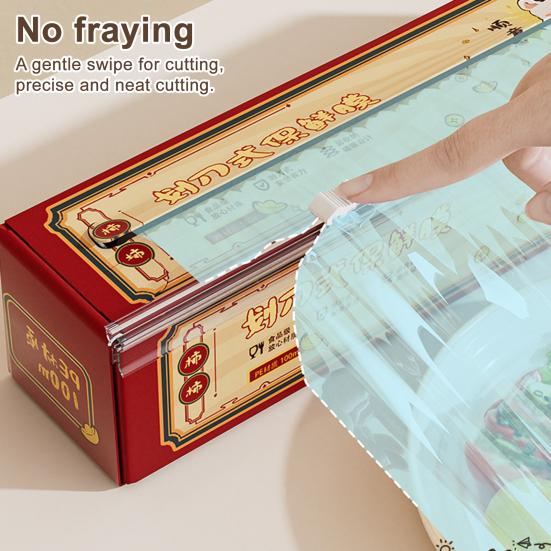 Магнитный настенный держатель для пищевой пленки, резка ножницами, легкая установка, кухонная упаковка для сохранения продуктов