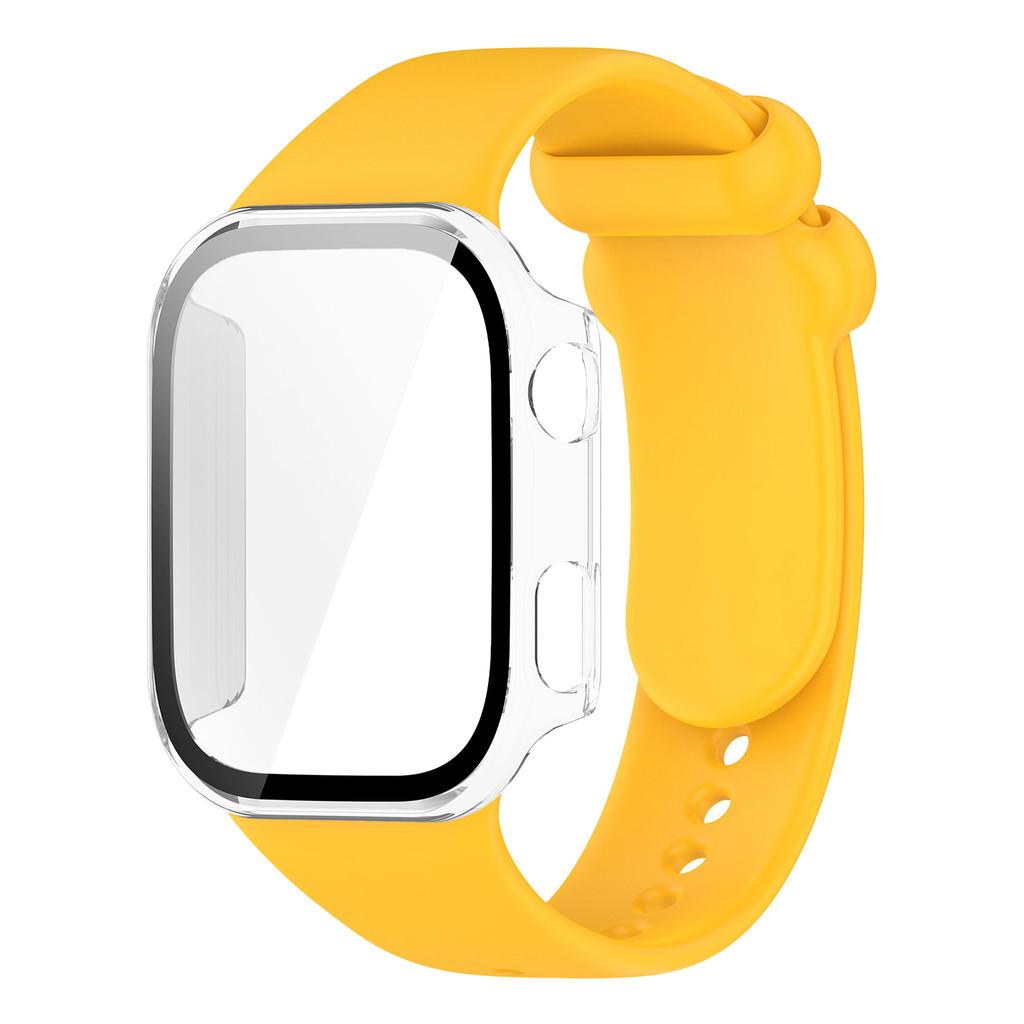 Силиконовый ремешок с чехлом-крышкой из поликарбоната для Redmi Watch 6, спортивный, удобный сменный браслет для Xiaomi Redmi Watch6