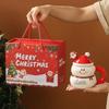 400ML Christmas Ceramic Cup with Lid Handle Cartoon Snowman Snowman Mug Couple Xmas Gift Milk Coffee Cup for Home with Box