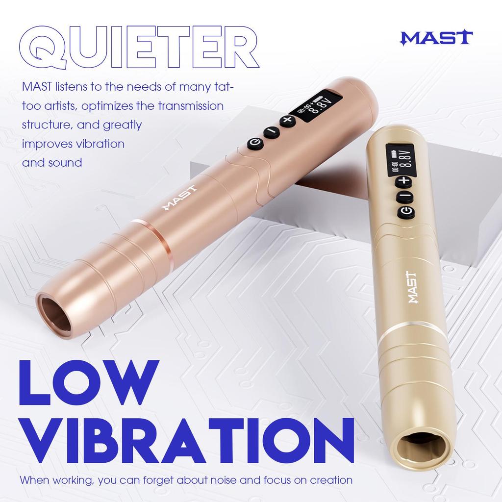 Mast Nano2 Tattoo Pen Machine Беспроводной микроблейдинг с вращающимся ЖК-дисплеем, легкая батарея 1100 мАч для бровей, подводки для глаз, губ, кожи головы и точечных татуировок