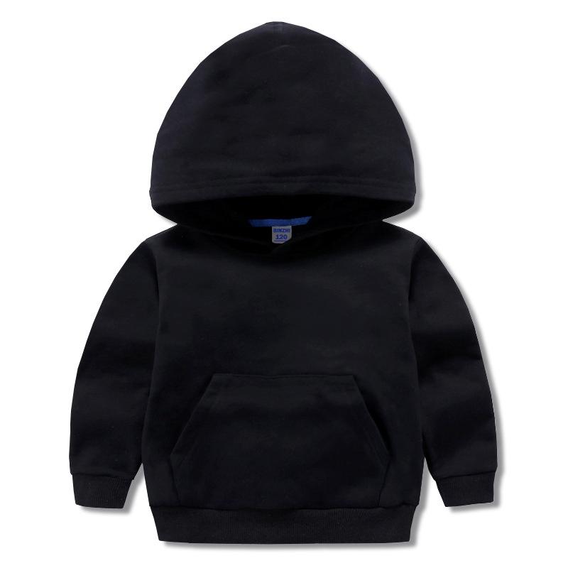 1-8 Years Kids Hoody Children Spring/Autumn Solid Color Sweatshirt Abdomen Pocket