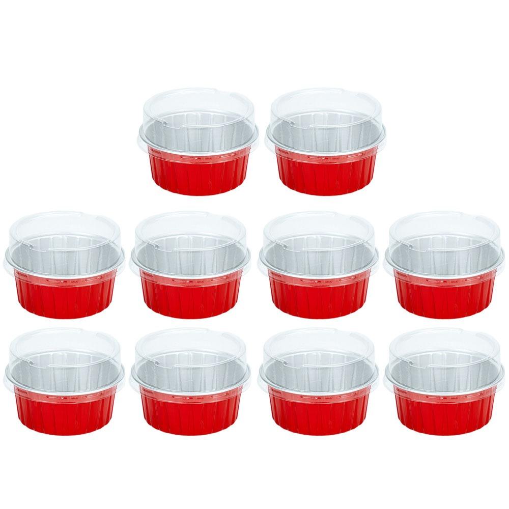 10pcs Small Baking Pudding Cake Mold Cake Tool Tinfoil Box Gifts Tray Tinfoil Cups
