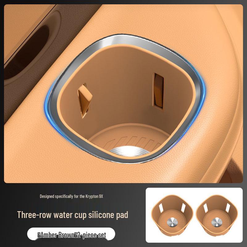 Zeekr 9X Three-Tier Silicone Cup Holder Protection Mat