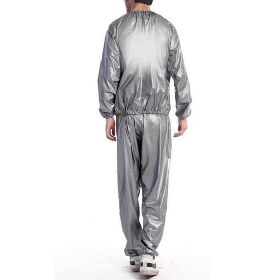 2 шт./комплект, топ-брюки для сауны, водонепроницаемый ветрозащитный спортивный костюм для похудения, эластичные вставки, сжигание жира, спортивная одежда для фитнеса и сауны