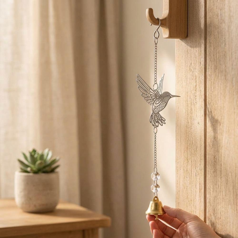 Zinc Zinc Alloy Bird Suncatcher Hanging Animal Shape Hummingbird Wall Ornament Outdoor Garden
