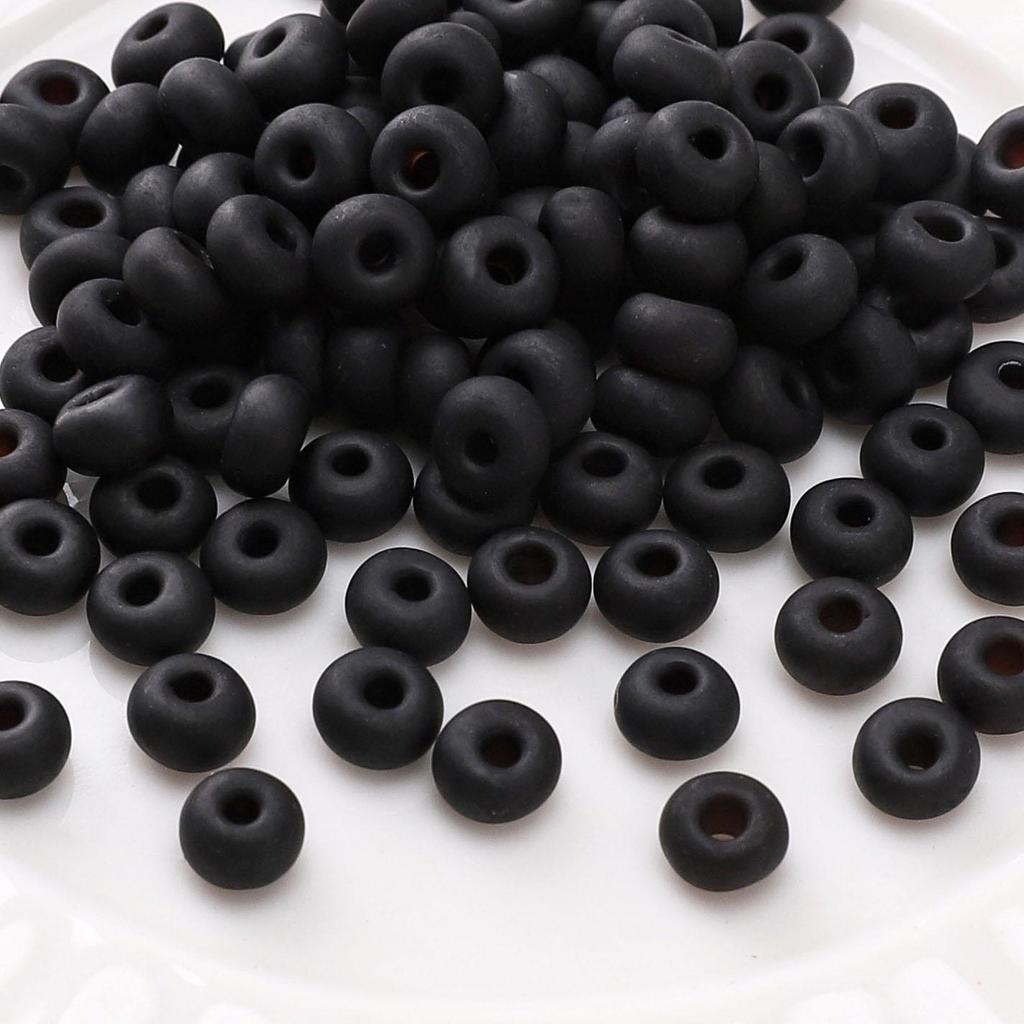 High Quality Dark Black Crystal Czech Glass Beads Loose Seed Beads for Earring Bracelet DIY Jewelry Craft Accessoreis Making
