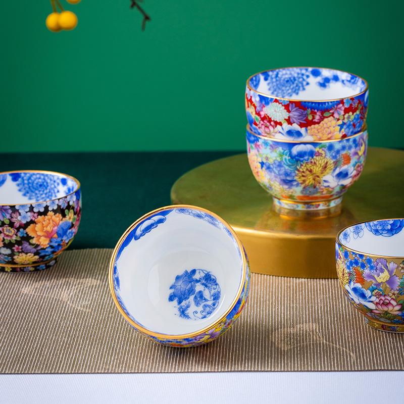 Необычная эстетичная фарфоровая керамическая чайная чашка Jingdezhen, посуда для чая, ручная работа, глазурь для Пуэра, Кунг-фу, Улуна, Тегуаньинь
