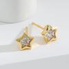 Гипоаллергенные серьги Palace Baroque Rose Gold с пятиконечной звездой в виде цветка метеора