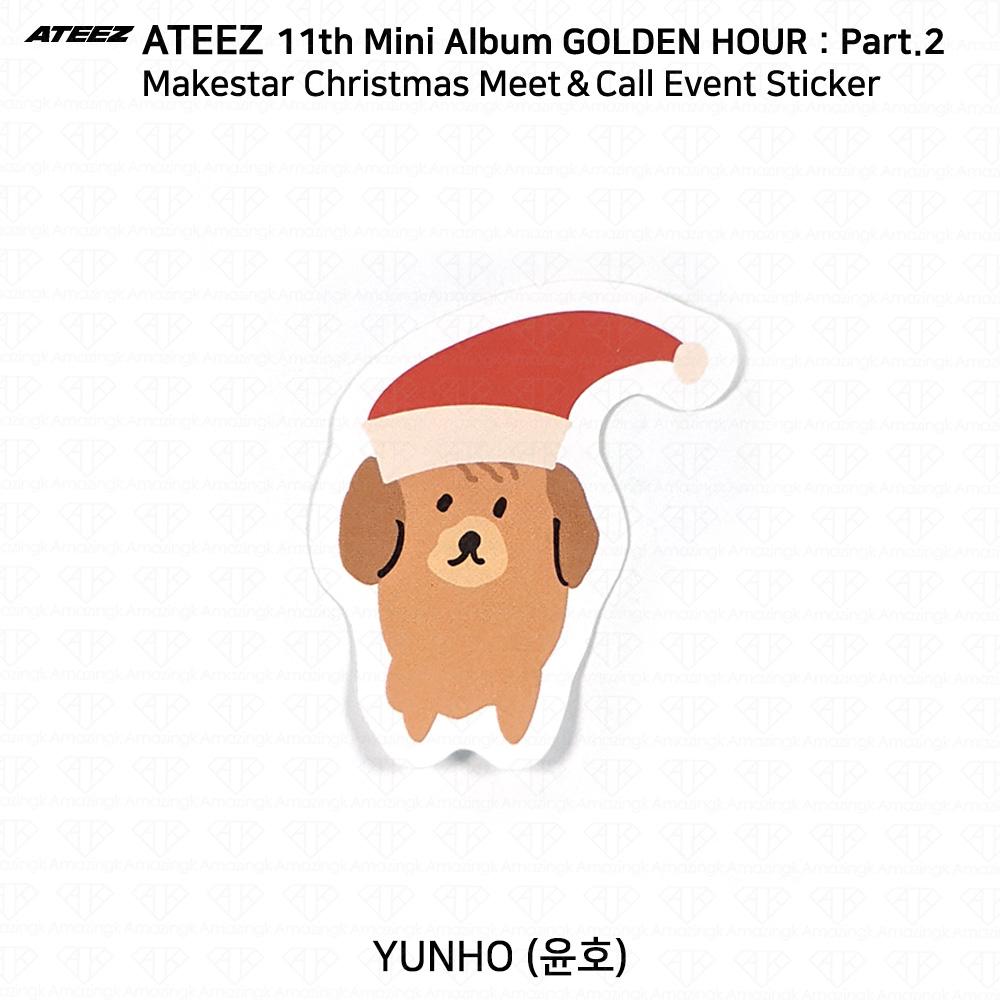 ATEEZ Golden Hour Часть 2 Makestar Christmas Meet&Call Event Фотокарточка Наклейка