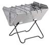 Captain Stag Silver Smart Grill Mini Type 2 Stainless Steel Barbecue and Fire Includes 2 Grates and 2 and Storage Bag UG-87 V-Shaped Stove, Grill,